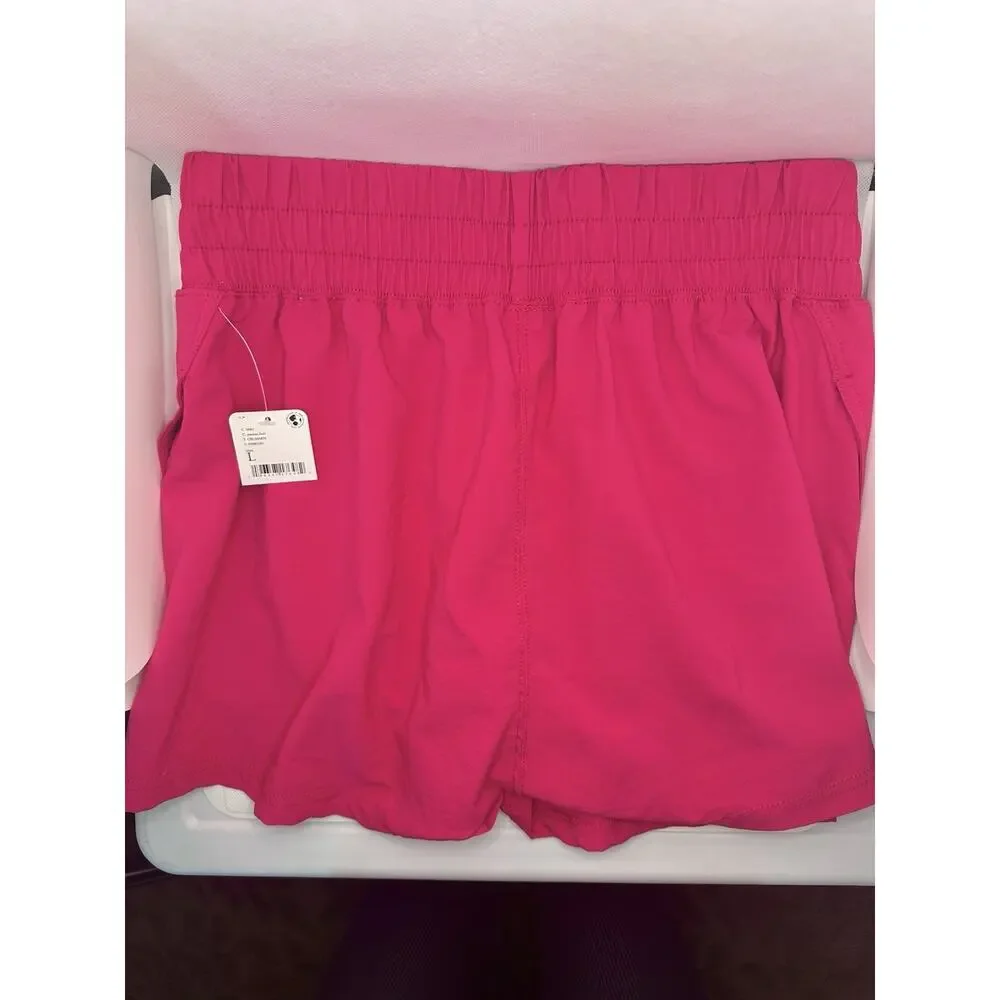 Free People Movement Women’s Pink Athletic Shorts L Pull-On Pockets